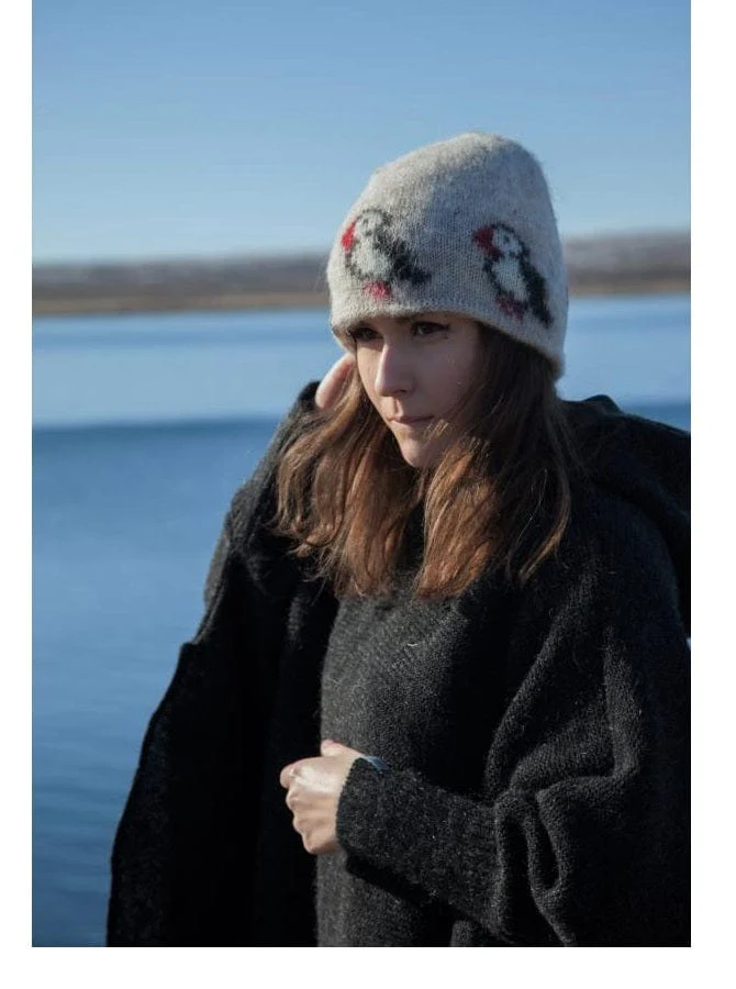 Kidka - Wool Hat - Red Puffins - Image 3